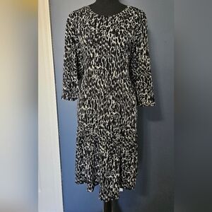 NWT Loralette Alannah Smoke Leopard Print Knit Dress Plus Size 22/24